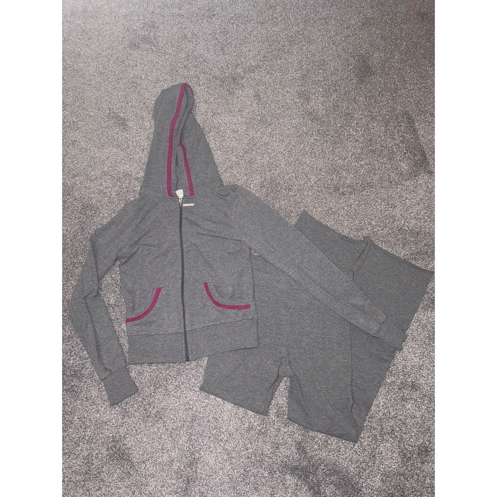 SoLow VTG 2-Piece Gray Hoodie and Sweatpants Lounge/Tracksuit Set Y2K - Small